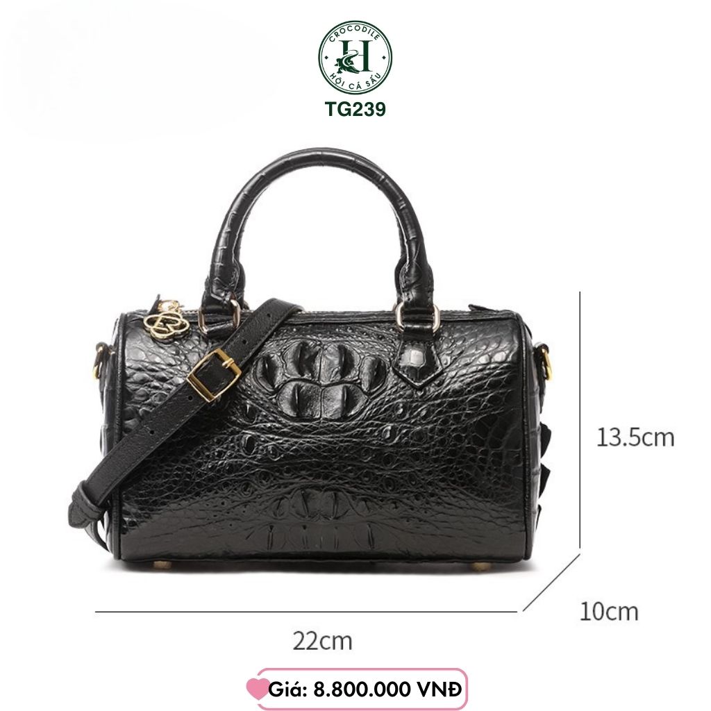 TG239 – Túi xách nữ da cá sấu thật, thiết kế thanh lịch, tiện dụng