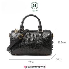 TG239 – Túi xách nữ da cá sấu thật, thiết kế thanh lịch, tiện dụng