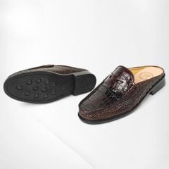 SCS600 – Giày sục đế cao da bụng cá sấu thật 100%, thủ công tinh xảo, đẳng cấp vượt thời gian