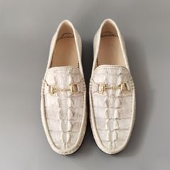 GLD79BT – Giày lười da đuôi cá sấu bạch tạng | Tinh khôi – Khác biệt – Tuyên ngôn của đẳng cấp