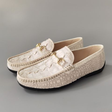 GLD79BT – Giày lười da đuôi cá sấu bạch tạng | Tinh khôi – Khác biệt – Tuyên ngôn của đẳng cấp