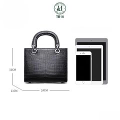 Túi nữ da bụng cá sấu bóng kính cao cấp TB10