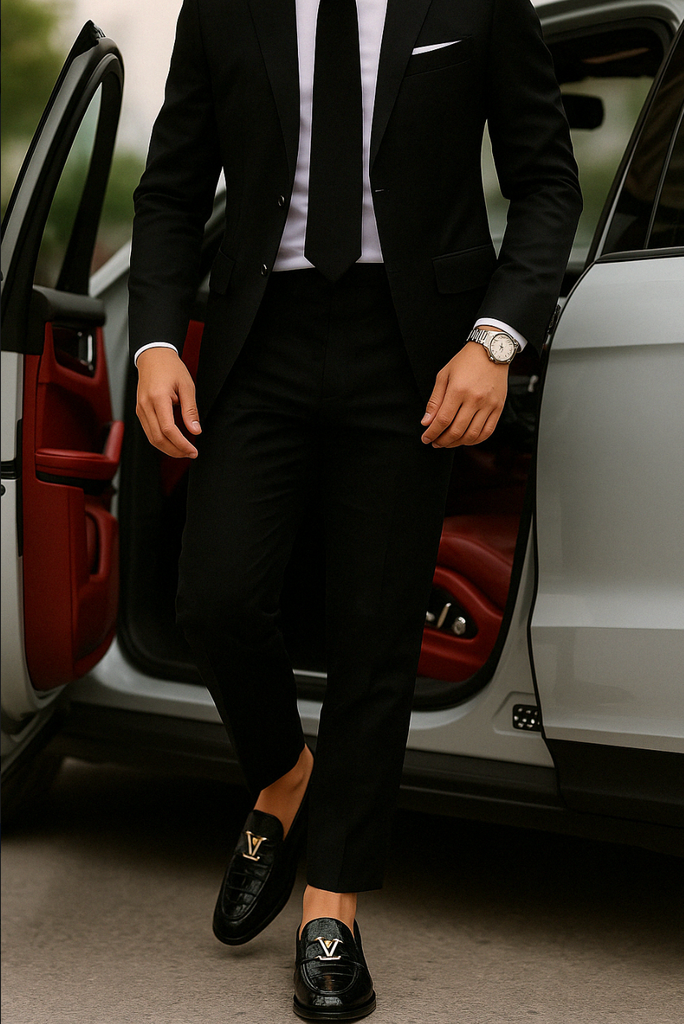 GTB555 – Giày Loafer da bụng cá sấu hạng A | Vân trơn sang trọng – Đế cao êm ái