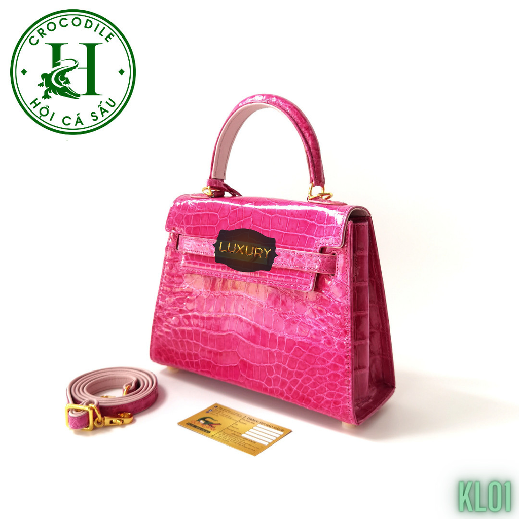 Túi nữ da cá sấu bóng kính cao cấp KL01