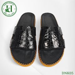 Dép nam quai ngang cá sấu HỘI CÁ SẤU CROCODILE DNK05 , đế TPR siêu bền khâu viền thủ công đi êm chân, BH 5 năm