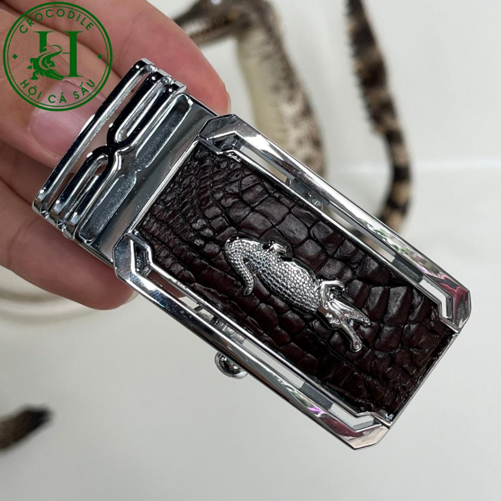 Mặt khóa thắt lưng chính hãng Hội Cá Sấu Crocodile hợp kim cao cấp