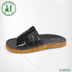 Dép nam quai ngang cá sấu HỘI CÁ SẤU CROCODILE DNK05 , đế TPR siêu bền khâu viền thủ công đi êm chân, BH 5 năm