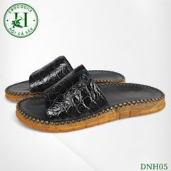 Dép nam quai ngang cá sấu HỘI CÁ SẤU CROCODILE DNH05 , đế TPR siêu bền khâu viền thủ công đi êm chân, BH 5 năm