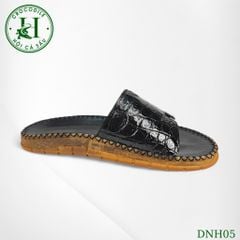 Dép nam quai ngang cá sấu HỘI CÁ SẤU CROCODILE DNH05 , đế TPR siêu bền khâu viền thủ công đi êm chân, BH 5 năm
