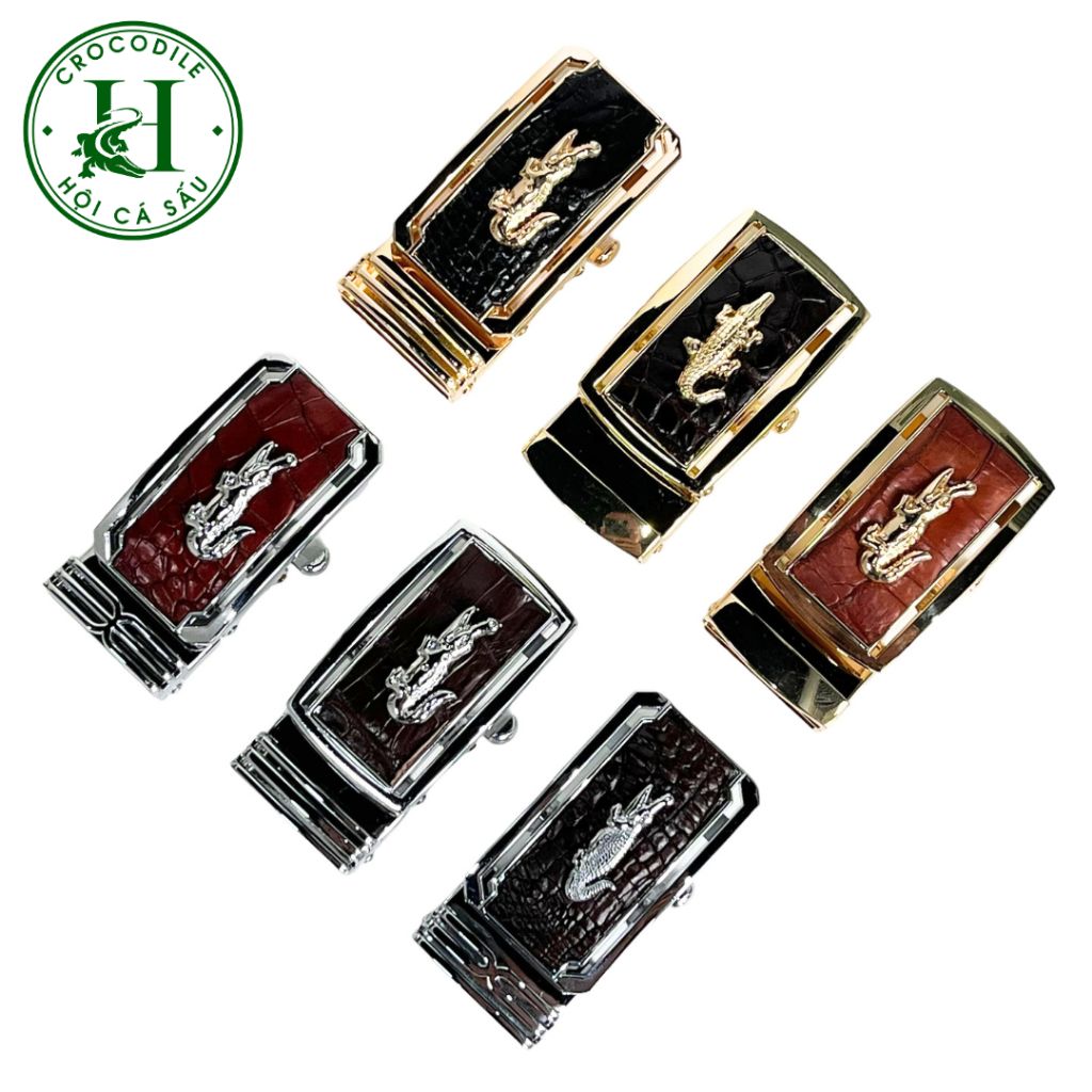 Mặt khóa thắt lưng chính hãng Hội Cá Sấu Crocodile hợp kim cao cấp
