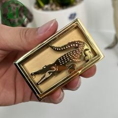 Mặt khóa thắt lưng chính hãng Hội Cá Sấu Crocodile thép nguyên khối cao cấp