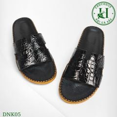 Dép nam quai ngang cá sấu HỘI CÁ SẤU CROCODILE DNK05 , đế TPR siêu bền khâu viền thủ công đi êm chân, BH 5 năm