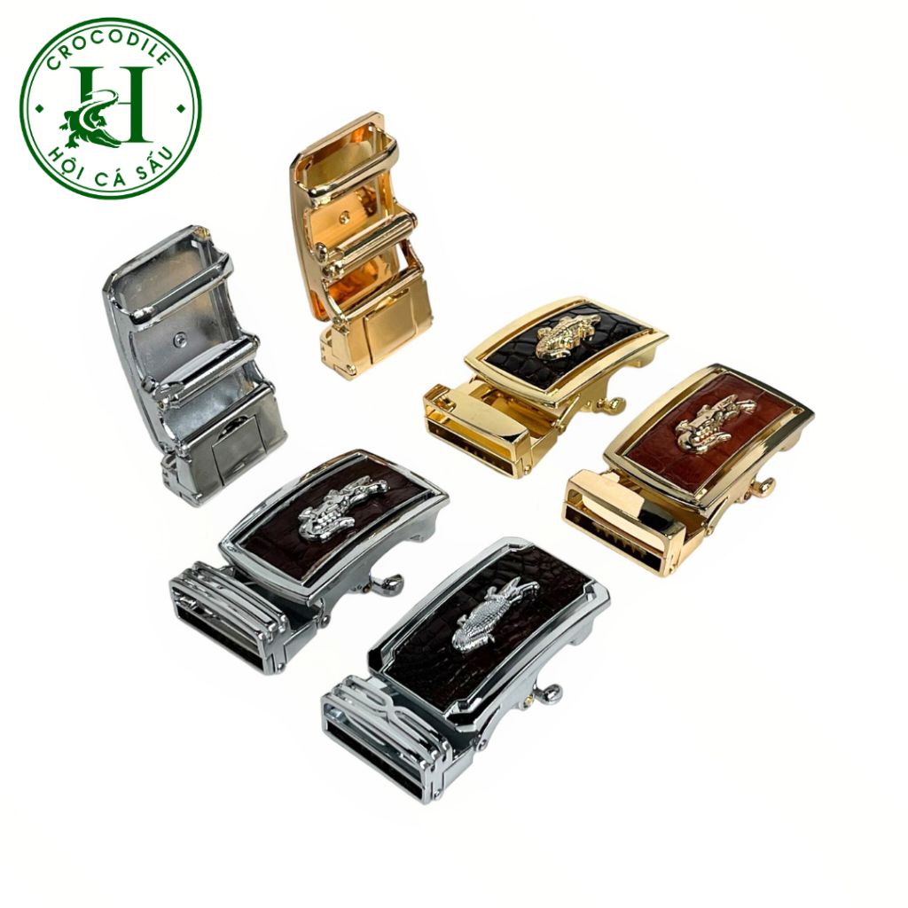 Mặt khóa thắt lưng chính hãng Hội Cá Sấu Crocodile hợp kim cao cấp