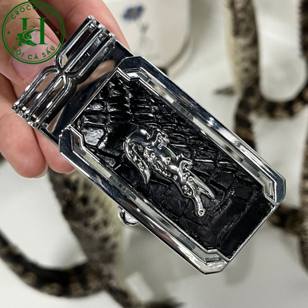 Mặt khóa thắt lưng chính hãng Hội Cá Sấu Crocodile hợp kim cao cấp