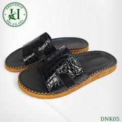 Dép nam quai ngang cá sấu HỘI CÁ SẤU CROCODILE DNK05 , đế TPR siêu bền khâu viền thủ công đi êm chân, BH 5 năm