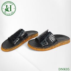 Dép nam quai ngang cá sấu HỘI CÁ SẤU CROCODILE DNK05 , đế TPR siêu bền khâu viền thủ công đi êm chân, BH 5 năm
