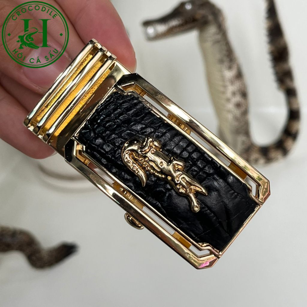 Mặt khóa thắt lưng chính hãng Hội Cá Sấu Crocodile hợp kim cao cấp