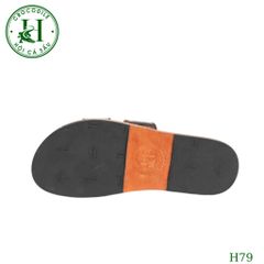 Dép nam quai ngang cá sấu HỘI CÁ SẤU CROCODILE H79V , đế da cao cấp, BH 5 năm