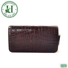 Ví cầm tay 2 kéo cao cấp da bụng cá sấu VD79