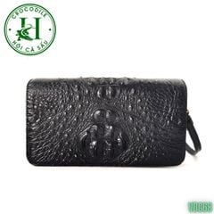 Ví cầm tay 2 kéo cao cấp da gù cá sấu VDG68