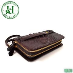 Ví cầm tay 2 kéo cao cấp da lưng cá sấu VDL39