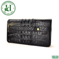 Ví cầm tay 2 kéo cao cấp da lưng cá sấu VDL39