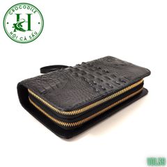 Ví cầm tay 2 kéo cao cấp da lưng cá sấu VDL39