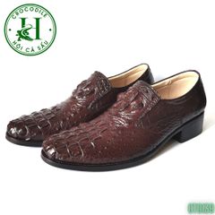 GTG139 – Giày Tây Loafer da gù cá sấu thật, thủ công cao cấp, đẳng cấp quý ông