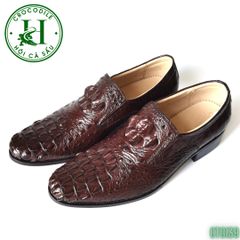 GTG139 – Giày Tây Loafer da gù cá sấu thật, thủ công cao cấp, đẳng cấp quý ông