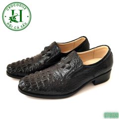 GTG139 – Giày Tây Loafer da gù cá sấu thật, thủ công cao cấp, đẳng cấp quý ông
