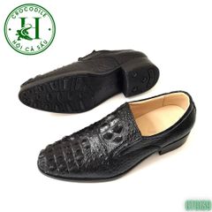 GTG139 – Giày Tây Loafer da gù cá sấu thật, thủ công cao cấp, đẳng cấp quý ông