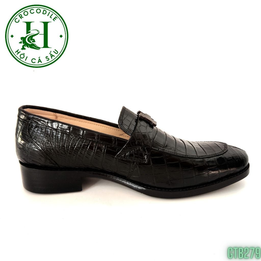 Giày Tây không dây da bụng cá sấu cao cấp GTB279