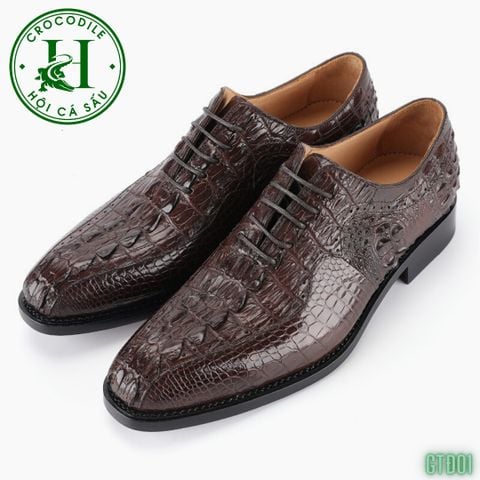 GTD01 – Giày Tây Oxford da đuôi cá sấu thủ công, chuẩn phong cách quý ông
