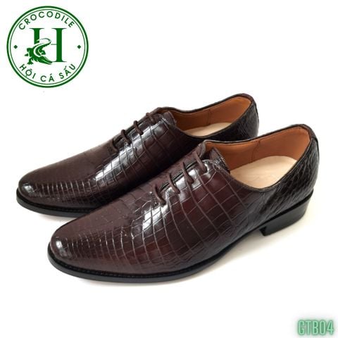 GTB04 – Giày Tây Oxford da cá sấu thật | Biểu tượng của sự lịch lãm & cá nhân hóa đỉnh cao