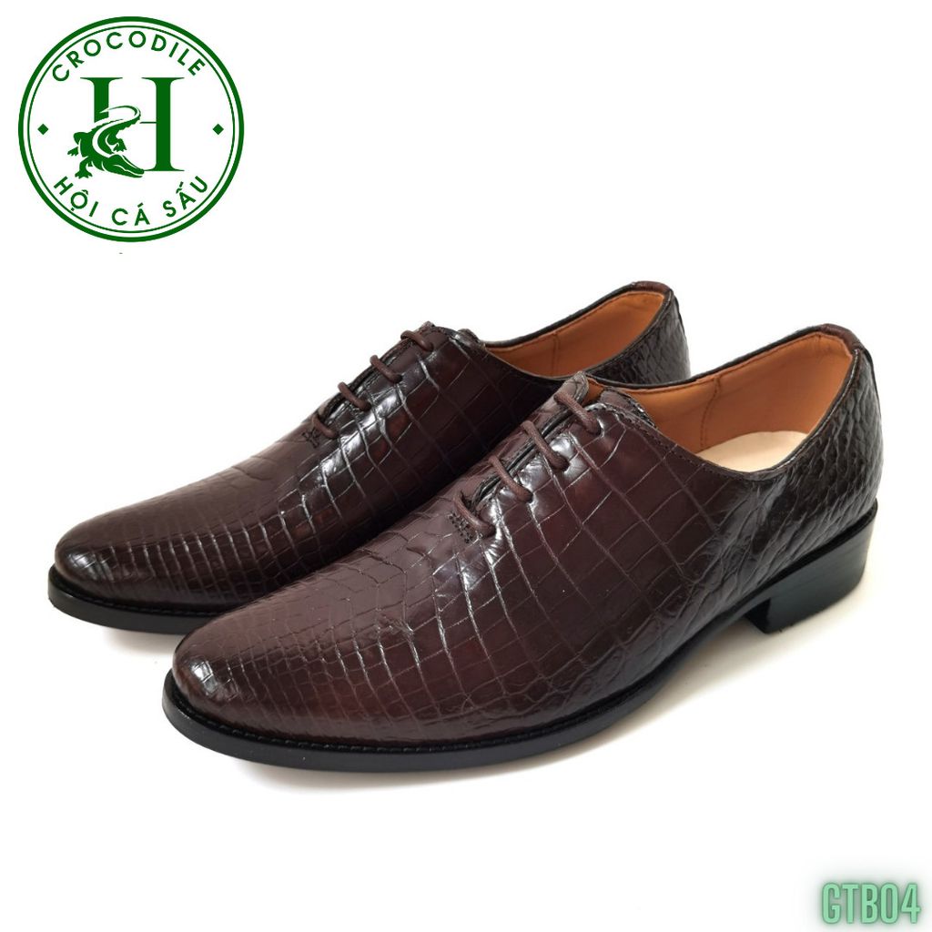 GTB04 – Giày Tây Oxford da cá sấu thật | Biểu tượng của sự lịch lãm & cá nhân hóa đỉnh cao