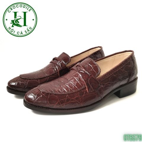 GTB379 – Giày Tây Loafer không dây da cá sấu thật | Tối giản – Tinh tế – Đậm chất quý ông