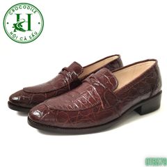 GTB379 – Giày Tây Loafer không dây da cá sấu thật | Tối giản – Tinh tế – Đậm chất quý ông