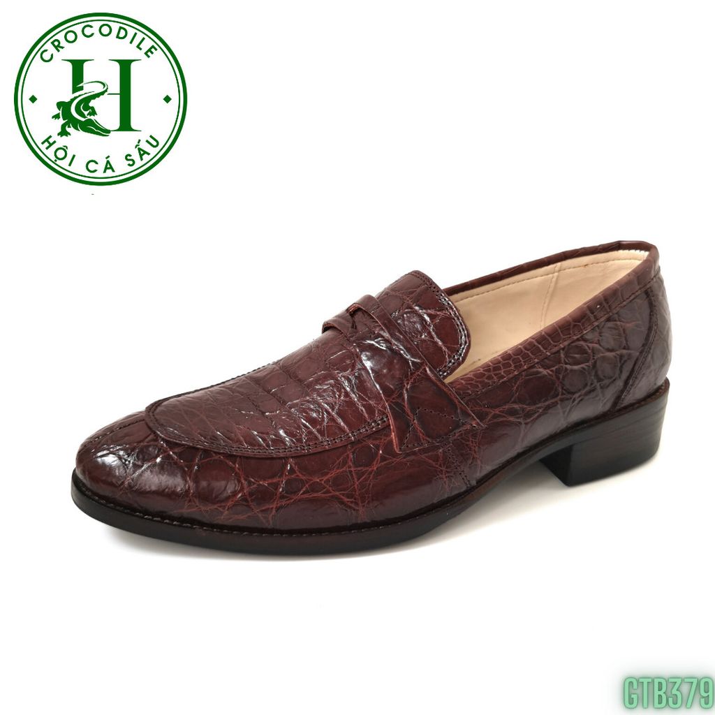 GTB379 – Giày Tây Loafer không dây da cá sấu thật | Tối giản – Tinh tế – Đậm chất quý ông
