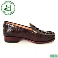 GTD179 – Giày lười đế cao da đuôi cá sấu cao cấp, thủ công tinh xảo