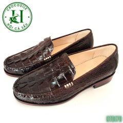 GTD179 – Giày lười đế cao da đuôi cá sấu cao cấp, thủ công tinh xảo