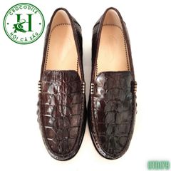 GTD179 – Giày lười đế cao da đuôi cá sấu cao cấp, thủ công tinh xảo