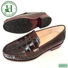 GTD179 – Giày lười đế cao da đuôi cá sấu cao cấp, thủ công tinh xảo