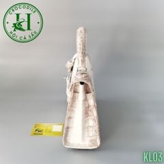 Túi nữ da cá sấu bạch tạng - bóng kính cao cấp KL03