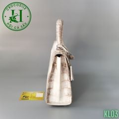 Túi nữ da cá sấu bạch tạng - bóng kính cao cấp KL03