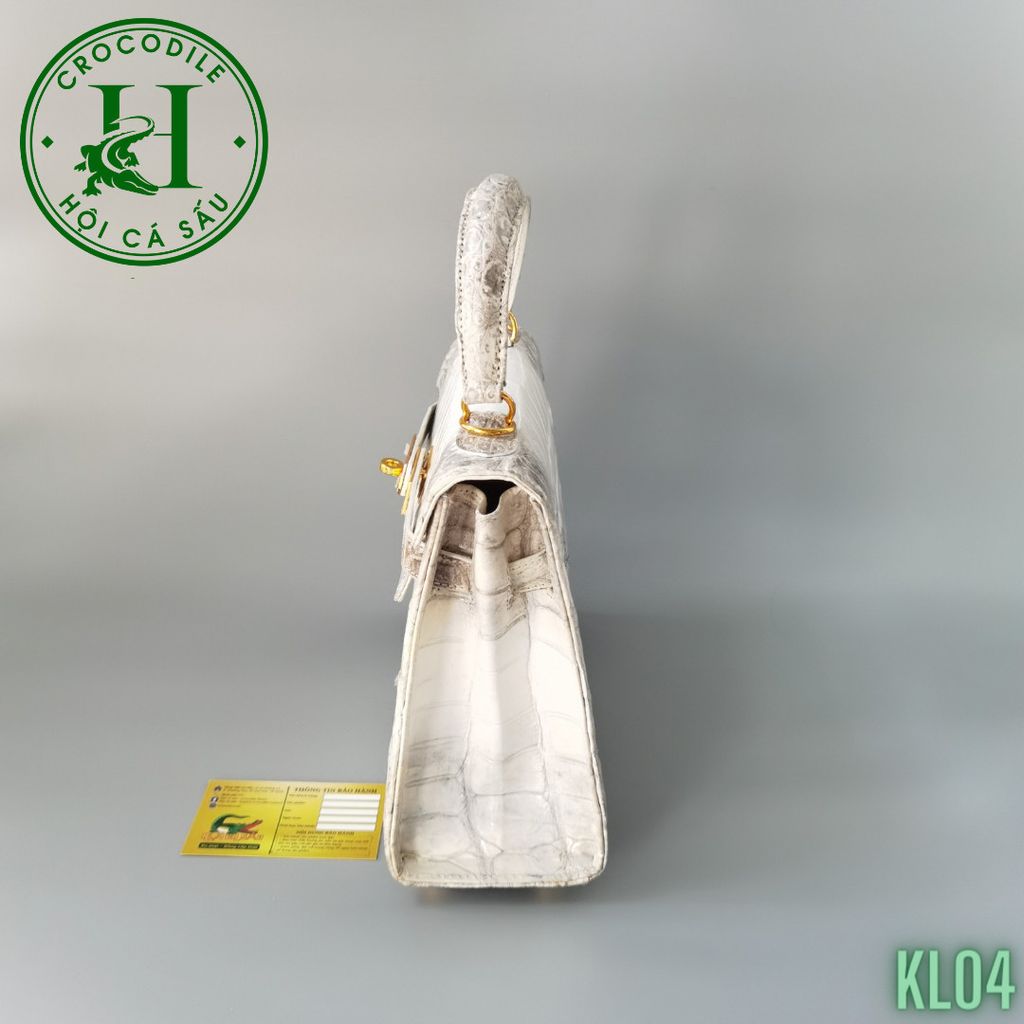 Túi nữ da cá sấu bạch tạng cao cấp KL04