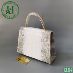 Túi nữ da cá sấu bạch tạng cao cấp KL04