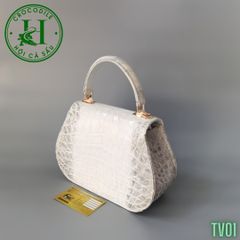 Túi nữ da cá sấu bạch tạng cao cấp TV01