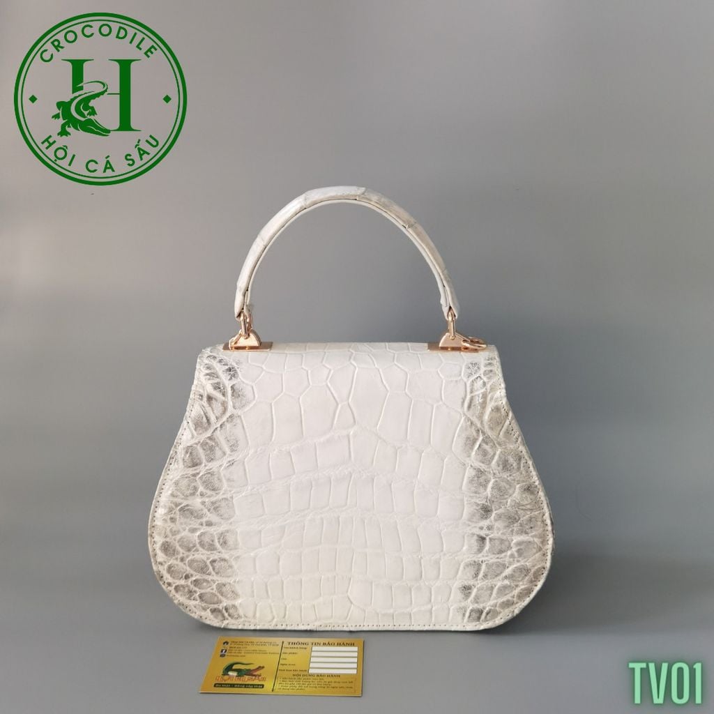 Túi nữ da cá sấu bạch tạng cao cấp TV01