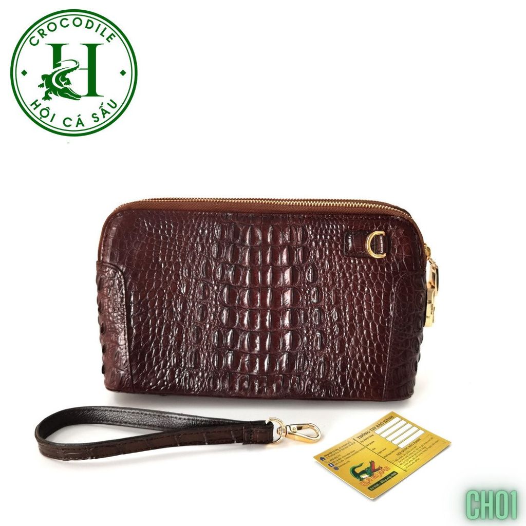 Clutch kẹp nách nam da cá sấu cao cấp CH01