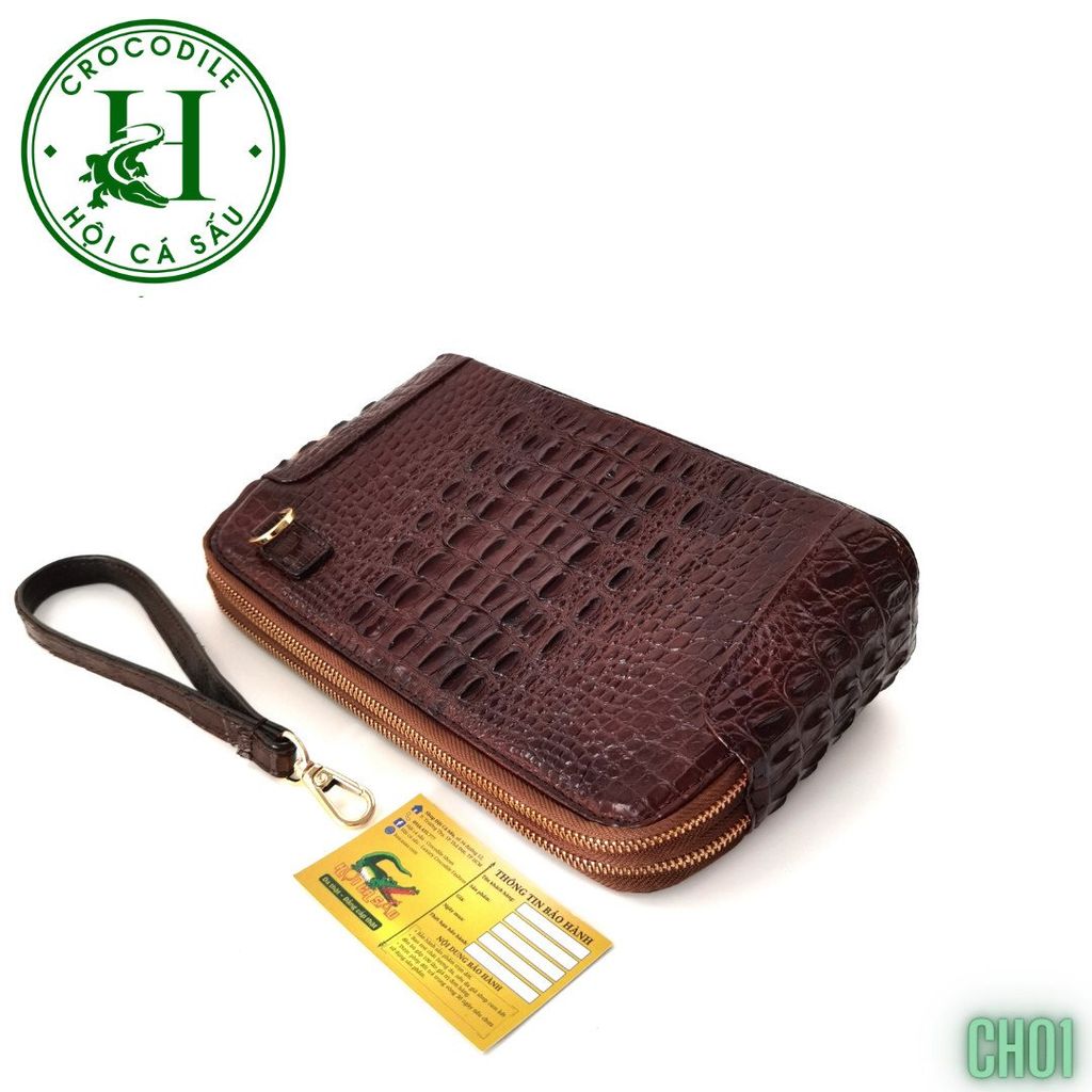 Clutch kẹp nách nam da cá sấu cao cấp CH01